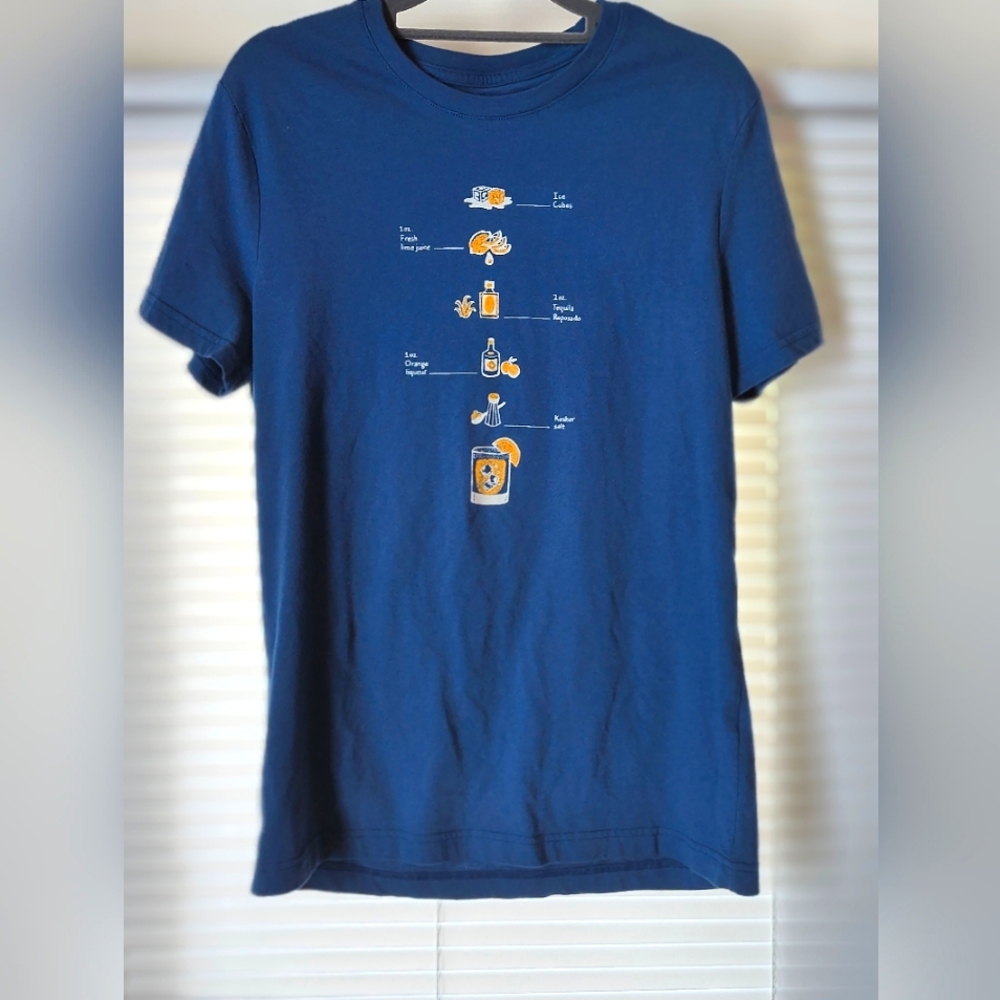 Banana Republic Margarita Cabo Blue Men's Eco T-Shirt Short Sleeve Size Medium